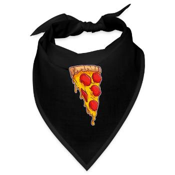 Pizza Kruste Scheibe Pizza Pie Maker Bäcker - Bandana Dreieckstuch - Schwarz - Vorne