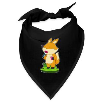 Fuchs Zahnbürste - Bandana Dreieckstuch - Schwarz - Vorne