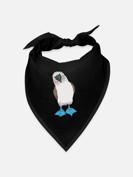 Blaufußtölpel Blue-footed Booby Seevogel - Bandana Dreieckstuch - Schwarz