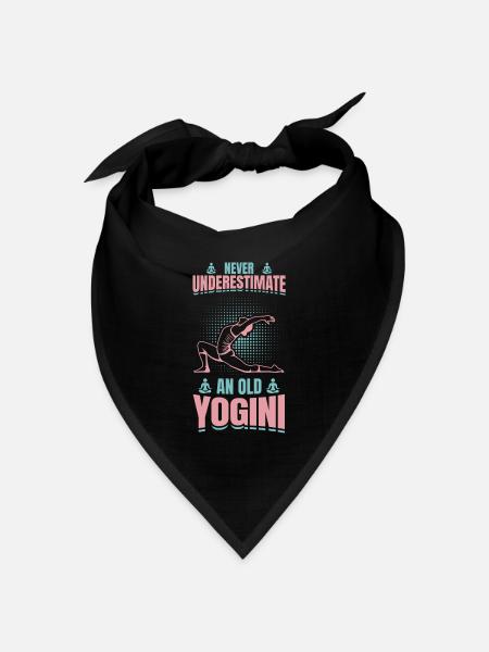 Yoga Großmutter - Bandana Dreieckstuch - Schwarz