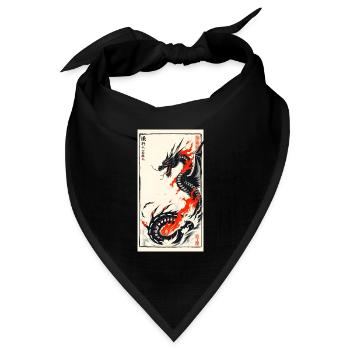 Ancient Dragon - Bandana Dreieckstuch - Schwarz - Vorne