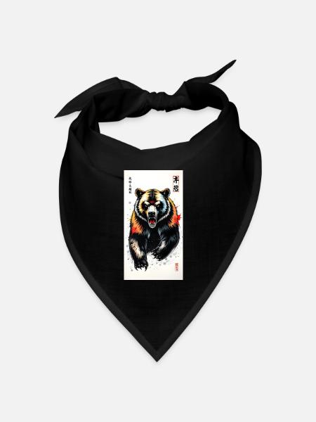 Colorfull Bear - Bandana Dreieckstuch - Schwarz