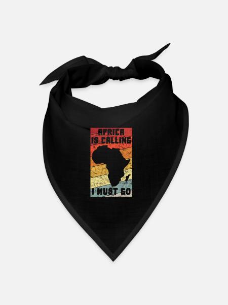 Afrika Safari Africa Geschenk Retro Südafrika Afro - Bandana Dreieckstuch - Schwarz