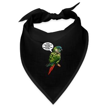 Grünwangen-Conure-Meme Lustiger Conure-Papagei - Bandana Dreieckstuch - Schwarz - Vorne