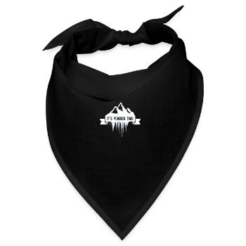 IT'S POWDER TIME - Ski Snowboard Freeriden - Bandana Dreieckstuch - Schwarz - Vorne