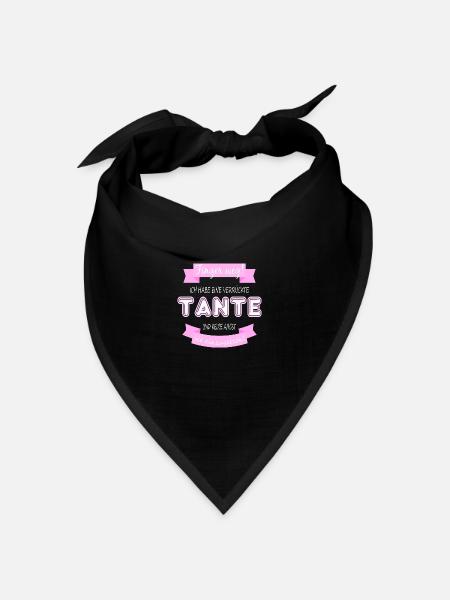 Ich habe eine verrückte Tante - Bandana Dreieckstuch - Schwarz