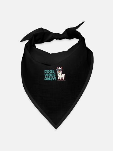 lama sonnenbrille cool - Bandana Dreieckstuch - Schwarz