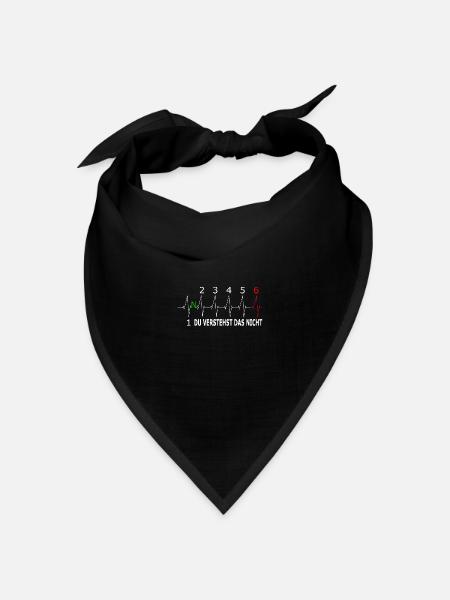Du verstehst das nicht - Motorrad Herzschlag 1- 6 - Bandana Dreieckstuch - Schwarz