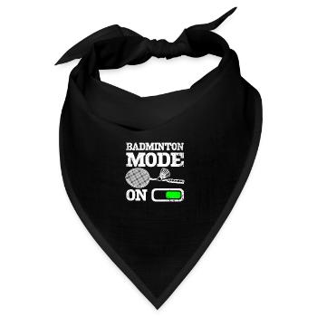 Sports Badminton mode on - Bandana Dreieckstuch - Schwarz - Vorne