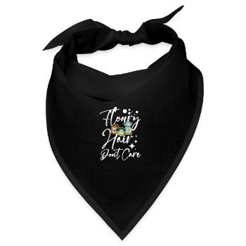 Baking bread floury hair don't care - Bandana Dreieckstuch - Schwarz - Vorne