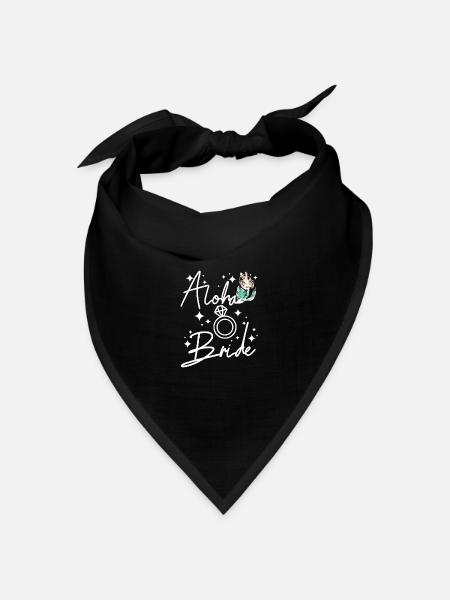 Hawaii Wedding Bride Bridesmaid Aloha bride - Bandana Dreieckstuch - Schwarz