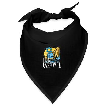 Funny Jewish I Dig Passover Holiday Happy - Bandana Dreieckstuch - Schwarz - Vorne