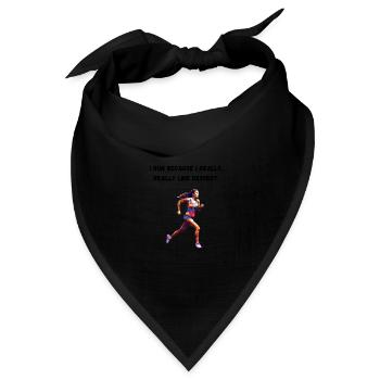I run because I really, really like dessert. - Bandana Dreieckstuch - Schwarz - Vorne