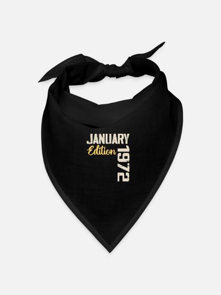 Geburtstagsgeschenk geboren im Januar 1972 - 1972 - Bandana Dreieckstuch - Schwarz