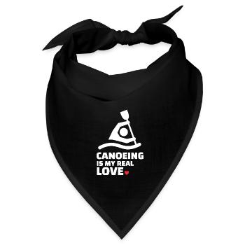 Ich Liebe Kanufahren Für Alle die Kajak und Kanu - Bandana Dreieckstuch - Schwarz - Vorne