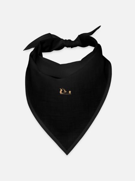 Hobel Schreiner Tischler T-Shirt - Bandana Dreieckstuch - Schwarz