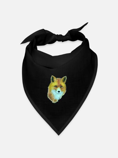 Fuchs - Bandana Dreieckstuch - Schwarz