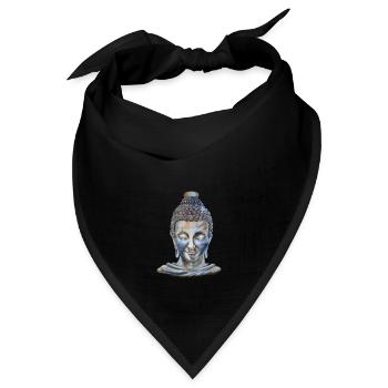 chilling buddha Tara relaxed, zen Shirt for yoga - Bandana Dreieckstuch - Schwarz - Vorne
