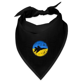 The Ghost of Kyiv - Bandana Dreieckstuch - Schwarz - Vorne