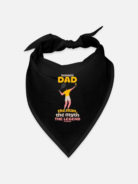 Tennis Dad The Man The Myth The Legend - Bandana Dreieckstuch - Schwarz