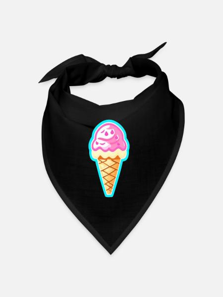 Eis - Bandana Dreieckstuch - Schwarz