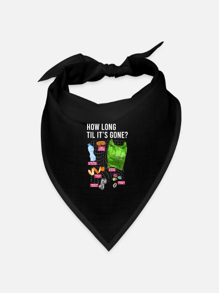 Reduzieren, Wiederverwenden, Recyceln, Wiederholen, Recyceln, Recycling, Tag der Erde - Bandana Dreieckstuch - Schwarz