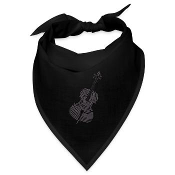 Klassische Musik Instrument Cello DNA Strang - Bandana Dreieckstuch - Schwarz - Vorne