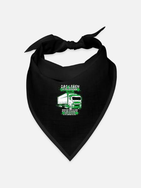 LKW-Fahrer Trucker Fernfahrer Brummi Fahrer - Bandana Dreieckstuch - Schwarz