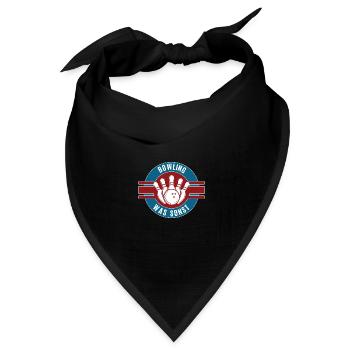 Bowling Was Sonst Bowlingspieler Team Mannschaft - Bandana Dreieckstuch - Schwarz - Vorne