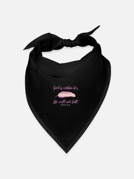 Christliches Bibel Zitat - Bandana Dreieckstuch - Schwarz