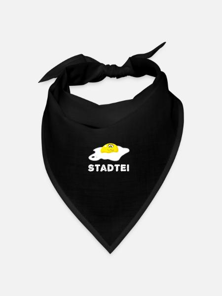Stadtei Stadt Eier - Bandana Dreieckstuch - Schwarz