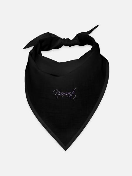 Yoga, Namaste - Bandana Dreieckstuch - Schwarz