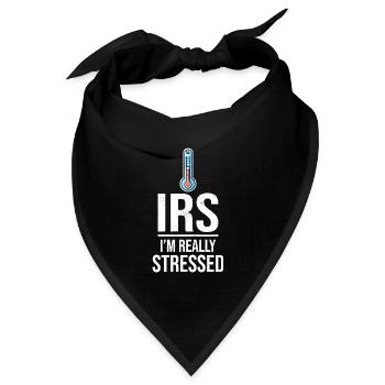 Steuerthermometer: IRS-Stresspegel steigt - Bandana Dreieckstuch - Schwarz - Vorne