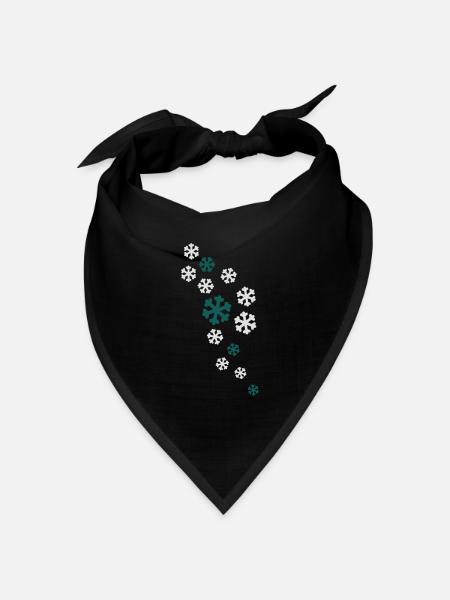 schnee - Bandana Dreieckstuch - Schwarz