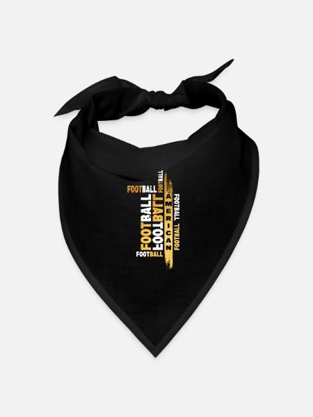 American Football Gold Sport Spieler Touchdown - Bandana Dreieckstuch - Schwarz
