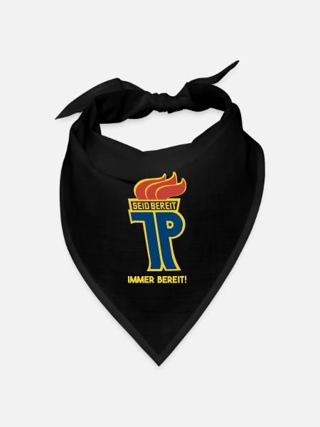 DDR Pionier Ostalgie Geschenkidee - Bandana Dreieckstuch - Schwarz