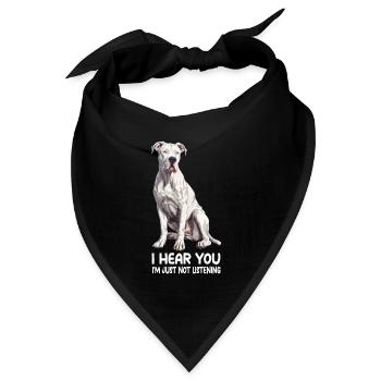 Dogo Argentino - Bandana Dreieckstuch - Schwarz - Vorne