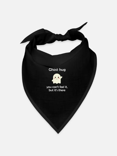 Ghost hug Halloween - Bandana Dreieckstuch - Schwarz