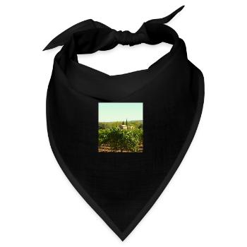 Provence: Reben rund um die Trans-Provence - Bandana Dreieckstuch - Schwarz - Vorne