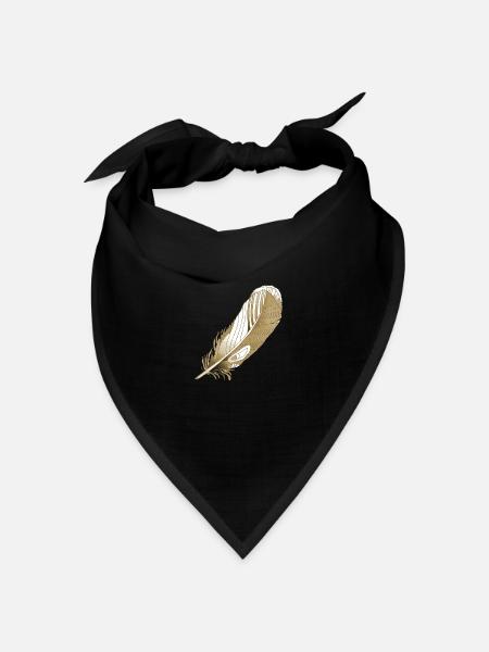 Feder - Bandana Dreieckstuch - Schwarz