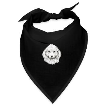 Hase in Comic Style - Bandana Dreieckstuch - Schwarz - Vorne