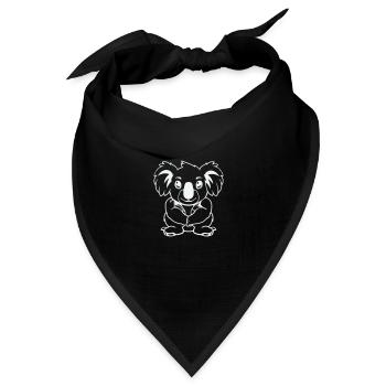 koalabär comic - Bandana Dreieckstuch - Schwarz - Vorne
