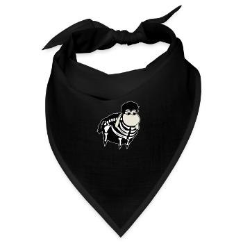 Wolly Sheepling Skelett Gaming - Bandana Dreieckstuch - Schwarz - Vorne