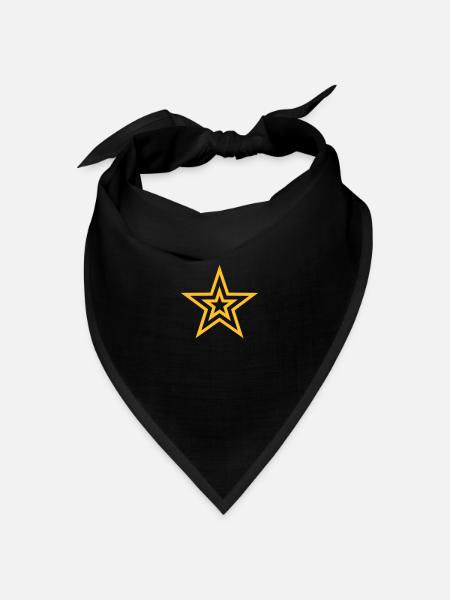 Stern - Bandana Dreieckstuch - Schwarz