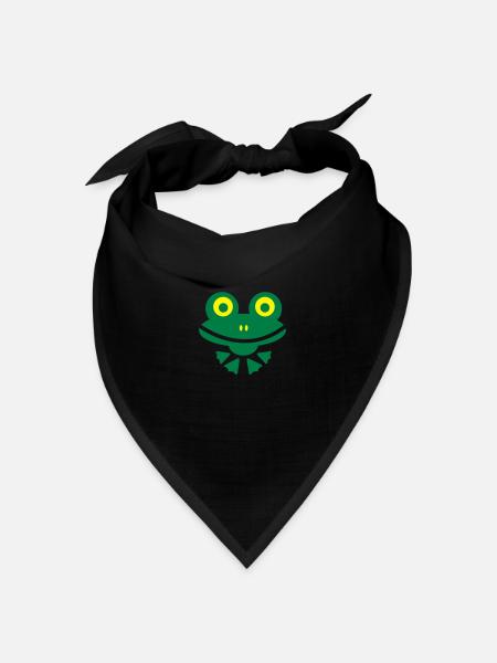 Frog 2 - Bandana Dreieckstuch - Schwarz