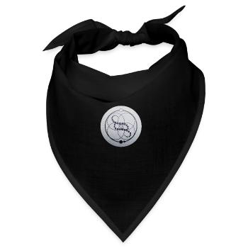 Kornkreis / Crop Circle DNA Plate - Bandana Dreieckstuch - Schwarz - Vorne