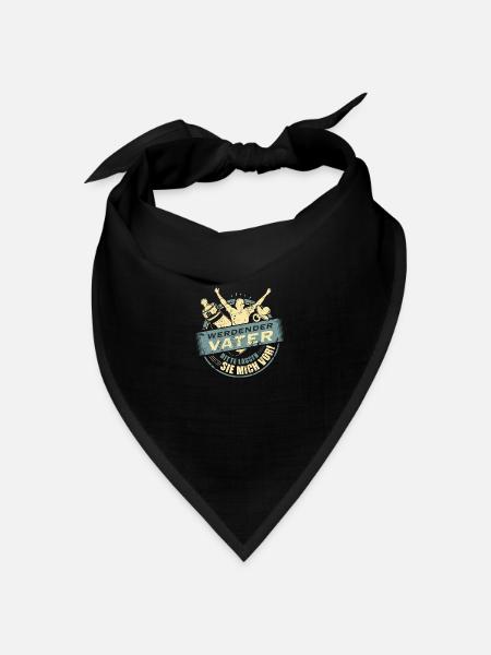 Family Design werdender Vater Farbset 3 - Bandana Dreieckstuch - Schwarz