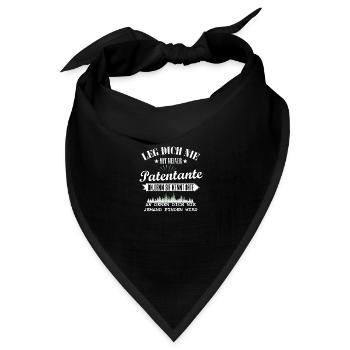 nicht mit meiner Patentante nicht anlegen - Bandana Dreieckstuch - Schwarz - Vorne