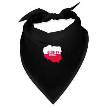 Polska Olsztyn Allenstein Polen Geschenk - Bandana Dreieckstuch - Schwarz - Vorne