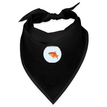 Poisson rouge / Goldfisch - Bandana Dreieckstuch - Schwarz - Vorne